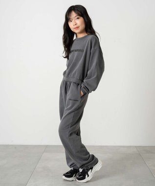 WEGO 【KIDS】ロゴスウェットパンツ（JUNIOR） スミクロ