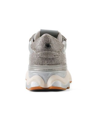 STEVE MADDEN SETBACK-R ラインストーンスニーカー シルバー