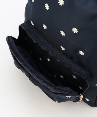 ANY KIDS 【10L容量】総柄刺繍リュック ネイビー