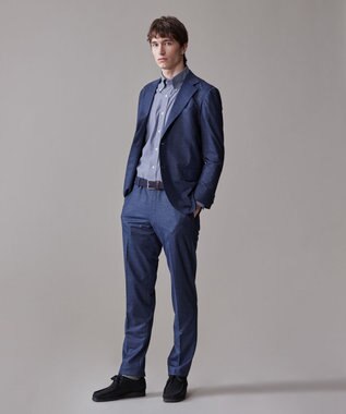 J.PRESS MEN プールに浮いているような快適な着心地【ストレッチ / 洗える / 吸水速乾/ 接触冷感】【J.PRESS-POOL WOOL】ジャージーセットアップ スラックス ネイビー系