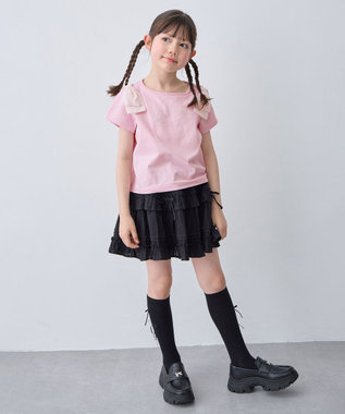 ANY KIDS 【洗濯機可能】カラミドビー ティアードスカパン ブラック