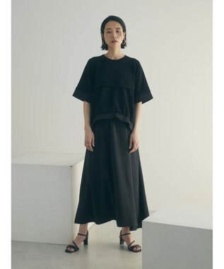 Green Parks armonia．カットレイヤードワンピース Black