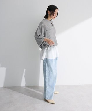 Green Parks シア‐シャツブルゾン Stripe