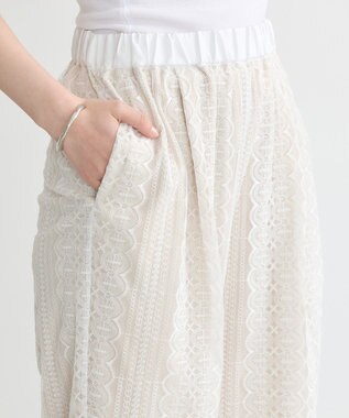 earth music&ecology レースパンツ Off White