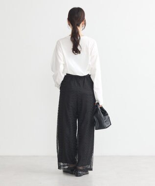 earth music&ecology レースパンツ Black