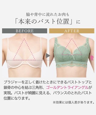 BRADELIS New York 【BRADELIS New York / 育乳補整ブラ・STEP0 キープ】ノンワイヤーブラ26S2 オリーブ