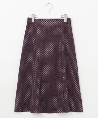 J.PRESS LADIES 【洗える】 ドットプリント フレアー スカート パープル系5