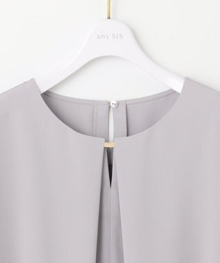 ANY SIS S 【接触冷感・UVカット・吸水速乾】サラキレイ ブラウス ライトグレー