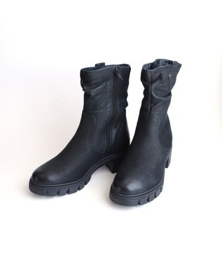 Pointer 本革ミドル丈ブーツ ブラック