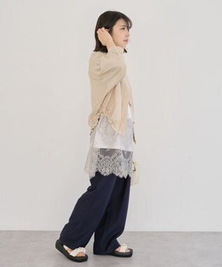 Green Parks シア‐シャツブルゾン Light Beige