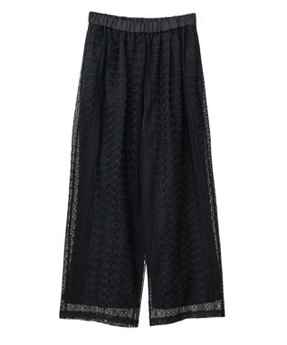 earth music&ecology レースパンツ Black