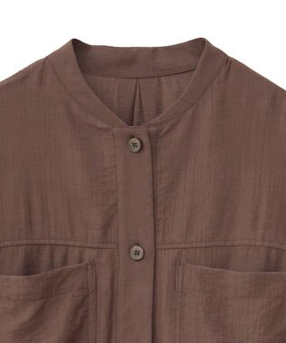 Green Parks シア‐シャツブルゾン Brown