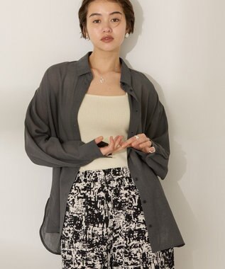 AMERICAN HOLIC シアーボイルレギュラーシャツ Charcoal Gray