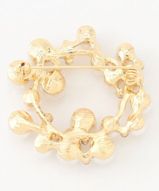 ANY サークルパールブローチ ゴールド