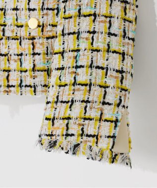 GRACE CONTINENTAL チュールヤーンツイードジャケット イエロー