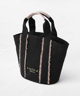TOCCA 【八木アリサさん着用】TRILL TRIM CANVASTOTE キャンバストートバッグ ブラック系5