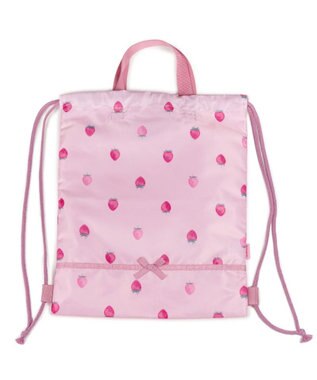 Mother garden マザーガーデン 野いちご お着替え巾着リュック 《レトロストロベリー柄》 レトロストロベリー柄