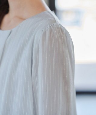 Tiaclasse 【新色追加】シフォンドレープワンピース サックスグレー