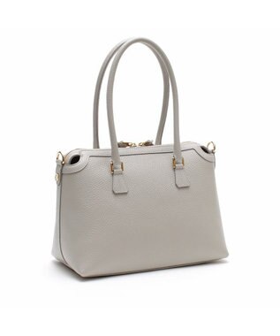 A.D.M.J. 【牛革】　ファスナーボストン ライトグレー