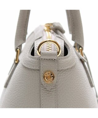 A.D.M.J. 【牛革】　ファスナーボストン ライトグレー