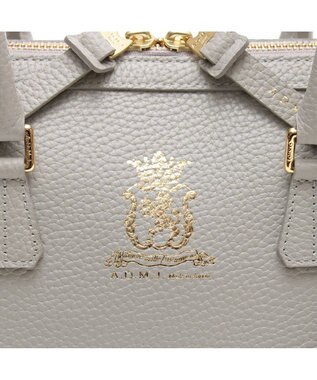 A.D.M.J. 【牛革】　ファスナーボストン ライトグレー