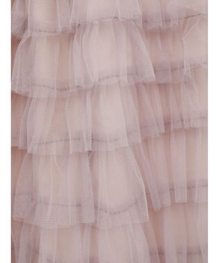 earth music&ecology ティアードフリルチュールスカート Shocking Pink