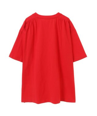 CRAFT STANDARD BOUTIQUE ヴィンテージ風天竺 ショルダーギャザーチュニック Red