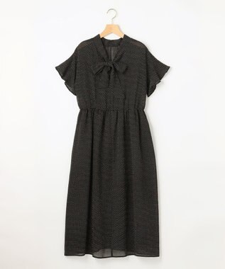 組曲 【WEB限定・2WAY】サッカードビードットプリント ワンピース ブラック系5