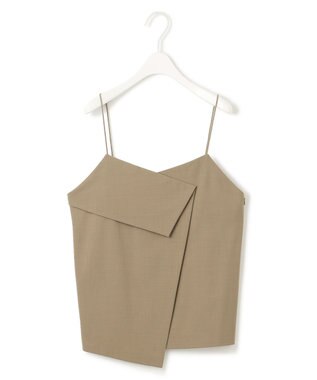 ICB L 【洗える】ウール2WAYストレッチ キャミソールブラウス フォーン系