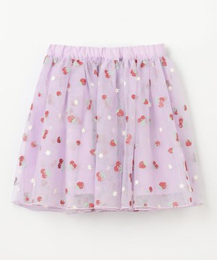ANY KIDS 【チェリーベリーシリーズ】フルーツ チュール スカート ラベンダー系
