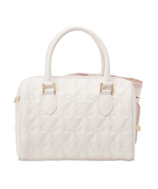 Maison de FLEUR スカーフ付きリボンキルティング2Wayボストン Pink