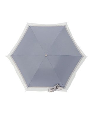 MOONBAT 【ランバン オン ブルー（LANVIN en Bleu）】晴雨兼用日傘 　折りたたみ傘　ビジューリボン スカイブルー