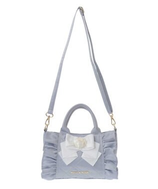 Maison de FLEUR ローズ2Wayキルティングミニトートバッグ Grayish Blue
