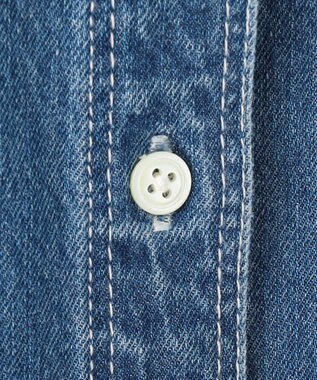 J.PRESS LADIES コットンリネン 7oz デニム シャツ ユーズド系