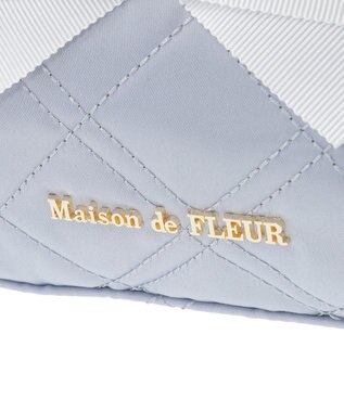 Maison de FLEUR ローズ2Wayキルティングミニトートバッグ Grayish Blue