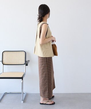 CRAFT STANDARD BOUTIQUE バックスリットショートベスト Beige