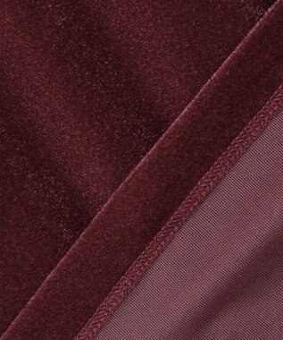 自由区 L シアーベロア カーディガン ボルドー