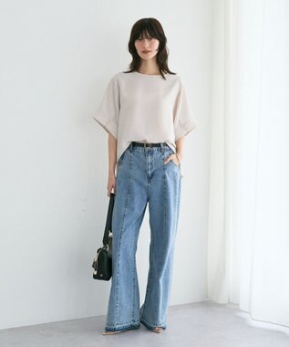 YECCA VECCA 【接触冷感】ドルマンブラウス Light Beige