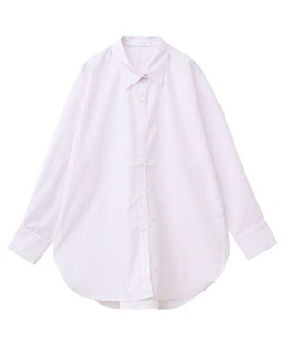 Green Parks イージーケアストライプシャツ Pink