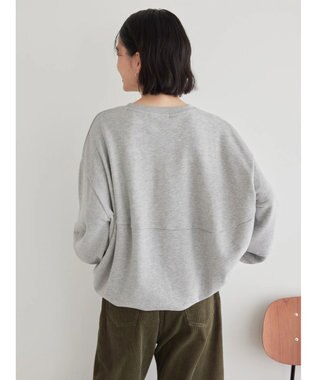 AMERICAN HOLIC ポケット付きバックドレープ裏毛プルオーバー Light Gray Mixture
