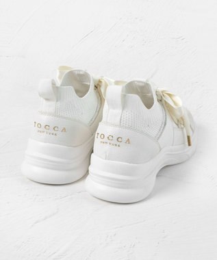 TOCCA POINT OF GLITTER  KNIT SNEAKERS スニーカー オフ系