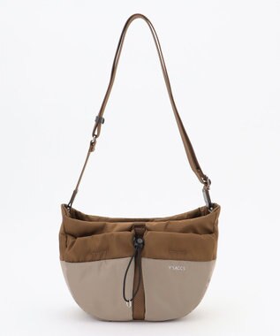 Y'SACCS ドローストリング コンビカラーショルダー mini チョコ