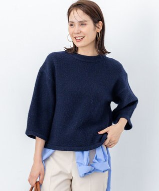 ハーフスリーブミルド ニットプルオーバー