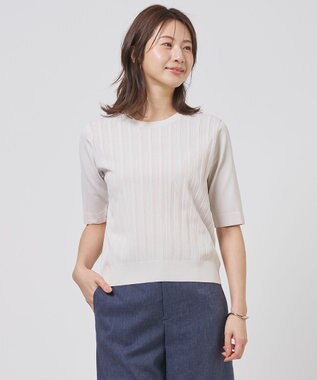 J.PRESS LADIES Rayon Elite Stretch クルーネック ニット