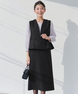 Tiaclasse 【安田美沙子さん着用】ペプラムジャンスカワンピース ブラック