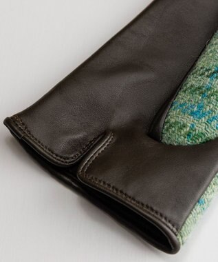 ORuKuBET Harris Tweed グローブ(WOMEN)【日本製・保湿成分/スクワラン加工・ 抗菌機能・タッチパネル対応】 ライトグリーン3