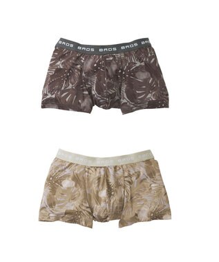 WACOAL MEN ボクサーパンツ 2枚セット 立体フロントで、快適キープ。フロント快適 前閉じ 環境に配慮 はきこみ丈ノーマル GT2342 /ブロス ブラウン