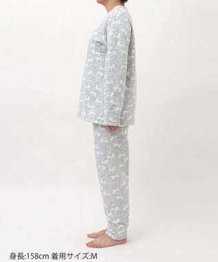 tsumori chisato SLEEP ツモリチサト パジャマ 長袖 長ズボン 綿混(本体) あったか レディース UDW455 /ワコール グレー