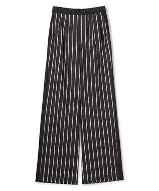 BEIGE， QUARTZ / 側章コンビ ストライプパンツ Black St.