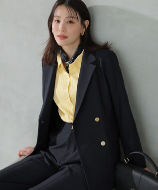 ANY SIS ポロカラーリブ ニット イエロー